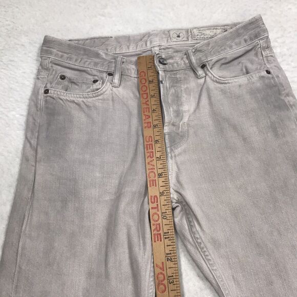 ALLSAINTS Double Cigarette Jean Men 28x28 Gray Button Fly Skinny Slim - Picture 7 of 15